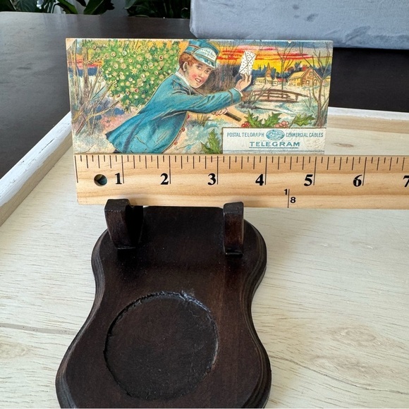 Antique Postmarked 1909 Mailman Delivering Santa's Telegram Holiday Postcard - Picture 11 of 11